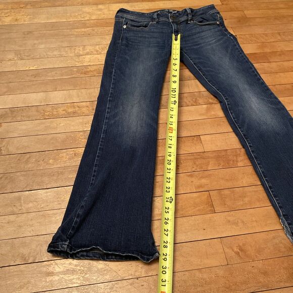 American Eagle Jeans Women’s Size 8 Original Boot Stretch Modified Bottom Slit - Picture 5 of 15